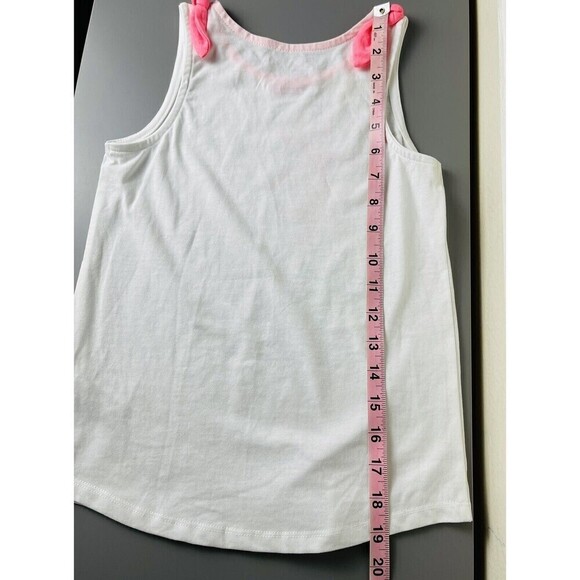 Isaac Mizrahi New York Girls White Tank Top Size M (7/8) Stars Glitter Colorful - Picture 7 of 9
